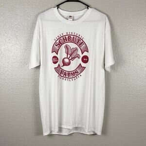 Fruit of the Loom HD Cotton Schrute Beet Farm’s White and Red Size L Men’s Tee